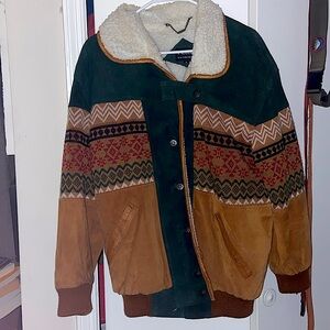 Vintage Pelle Specialist Leather Fleece Coat